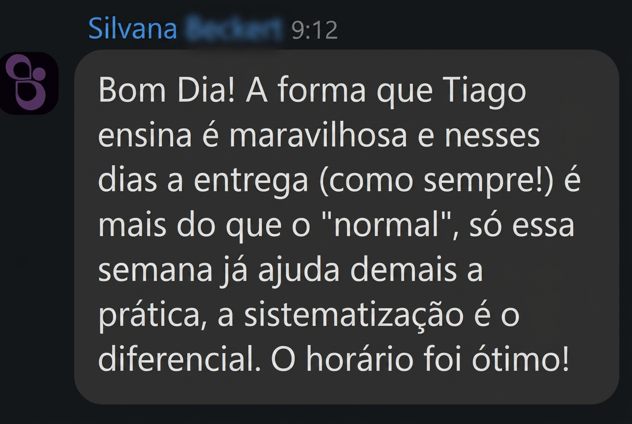 Depoimento de Silvana sobre o Desafio