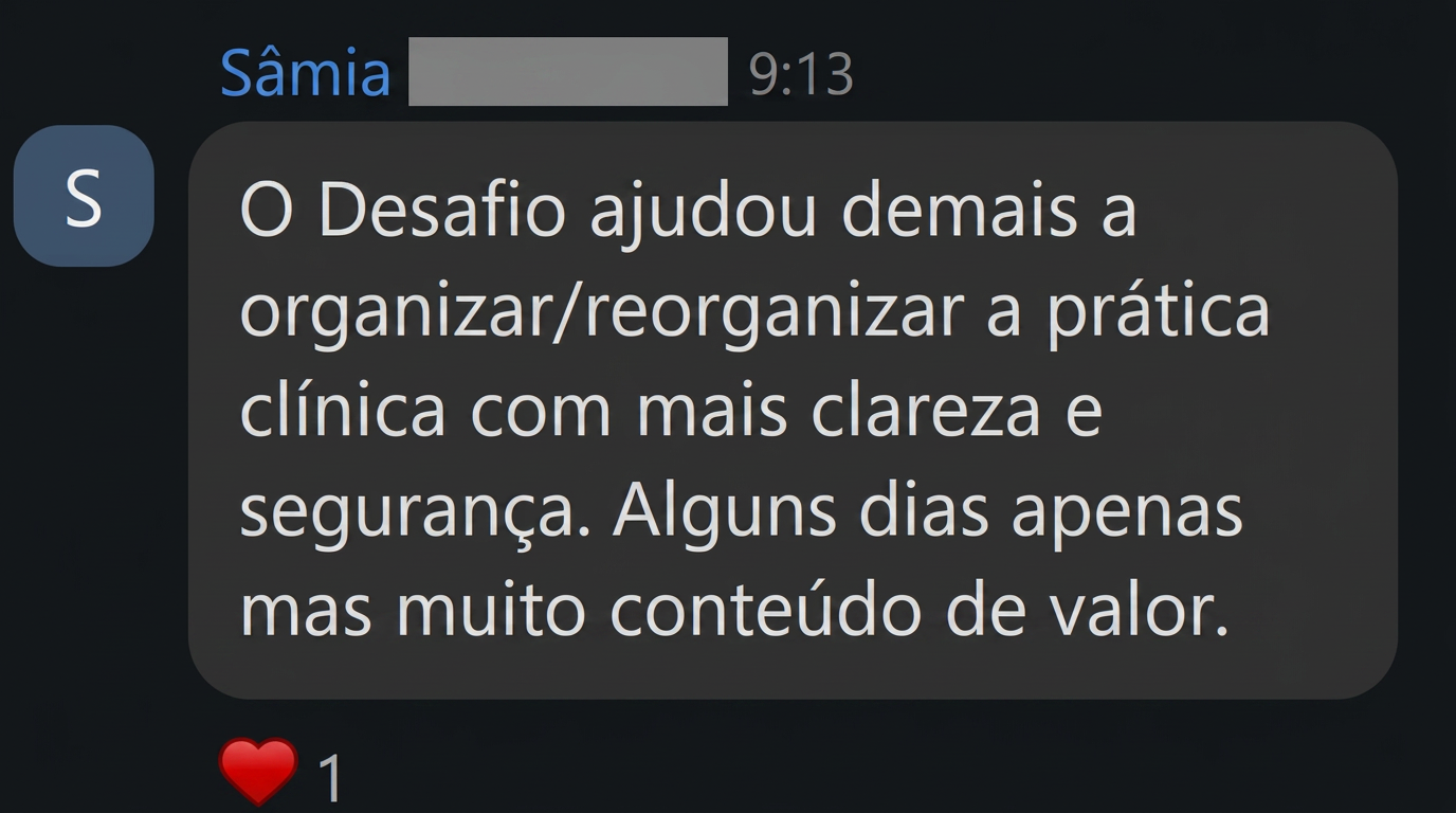 Depoimento de Sâmia sobre o Desafio